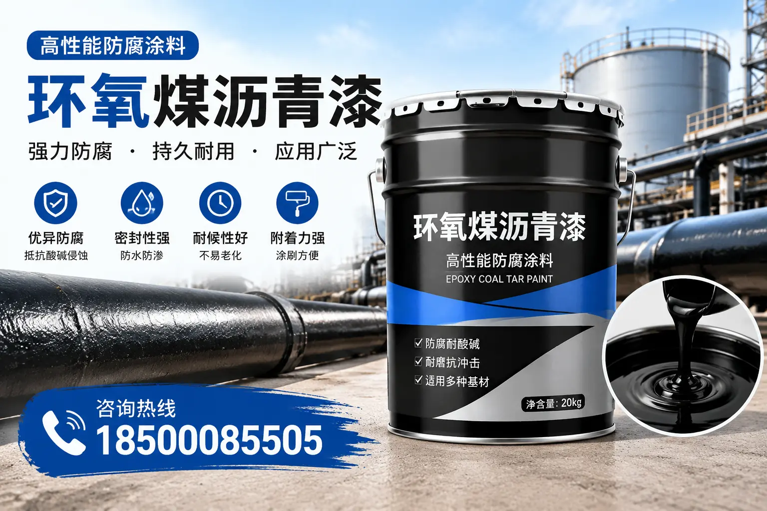 环氧煤沥青漆的施工步骤详解